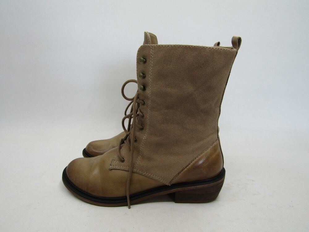 BP Womens 6.5 M Brown Leather Laces High Ankle Fashion Boots